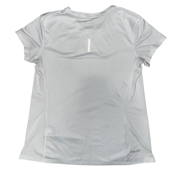 Nike Dri-Fit Short Sleeve White Workout Top - Picture 3 of 4